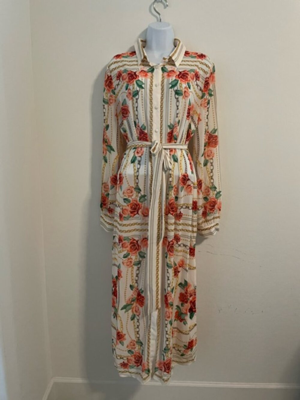 Flying Tomato Maxi Dress Boho Floral Summer Romantic Folk Festival - L NEW